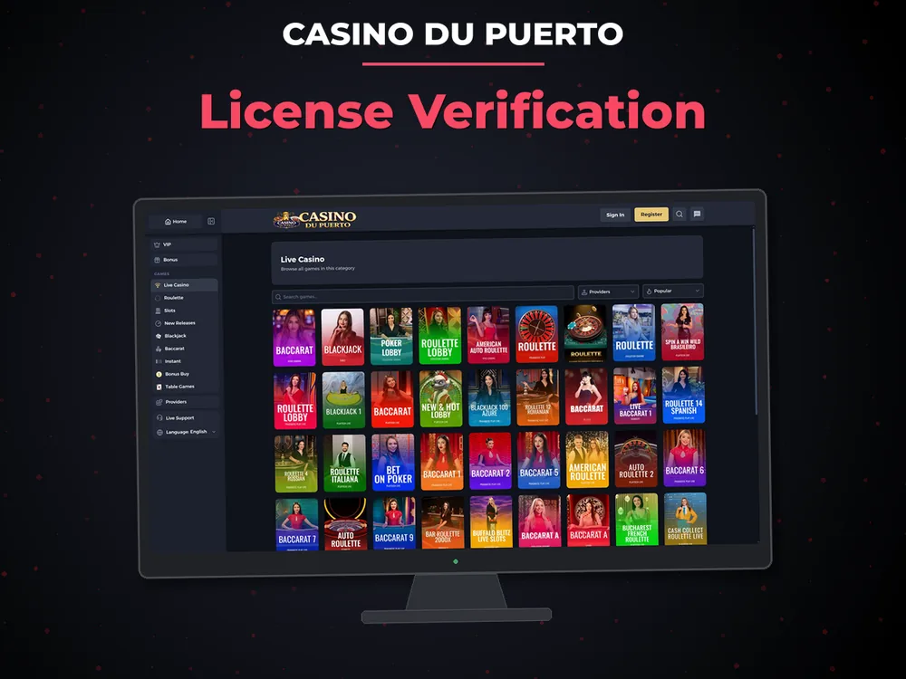 casino du puerto - License Verification