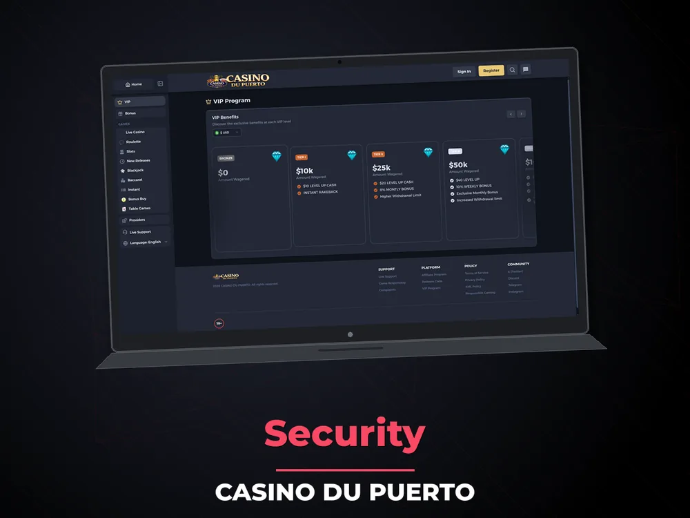casino du puerto - Security