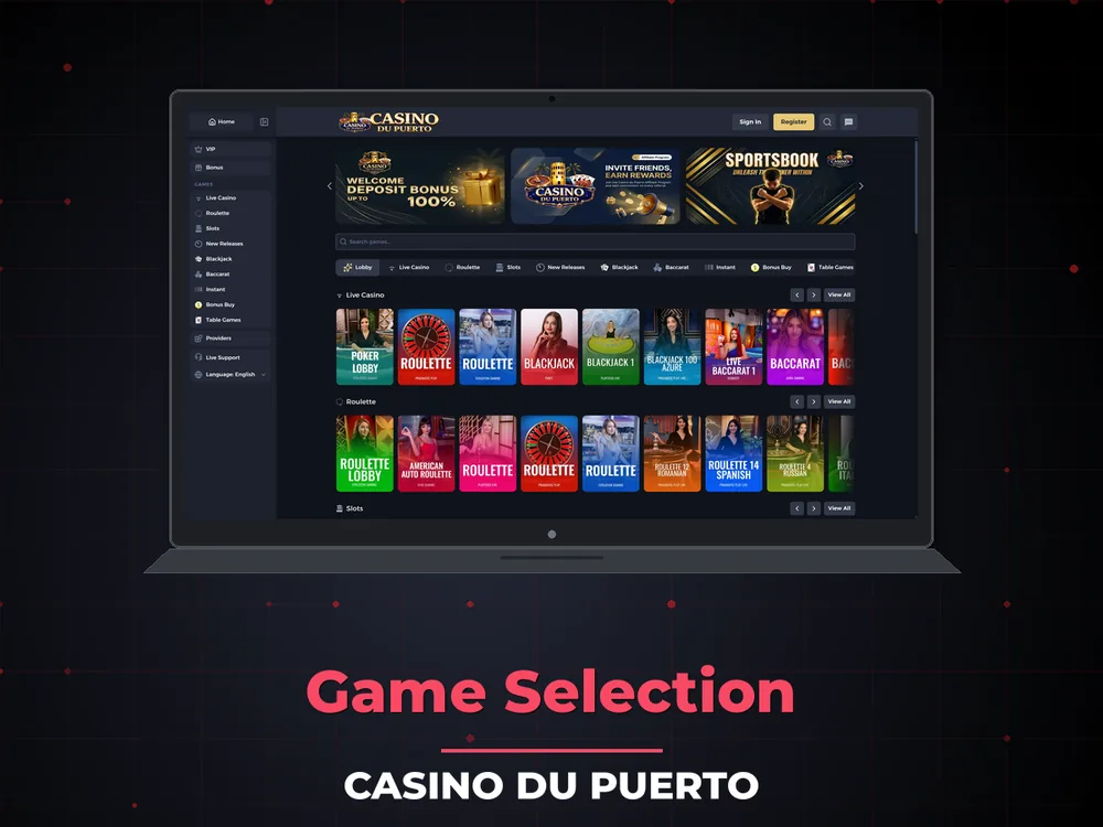 casino du puerto - Game Selection